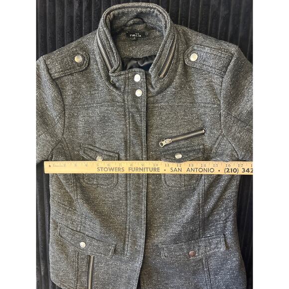 Rue 21 Women’s Knit Jacket Size Large Black Gray - Picture 4 of 6